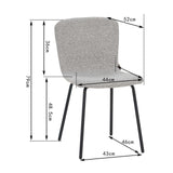 Dining room chair Luca Gray Fabric