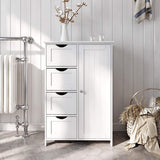Furnihaus - Cabinet with 4 drawers and door - MDF - White
