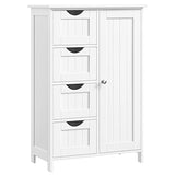 Furnihaus - Cabinet with 4 drawers and door - MDF - White