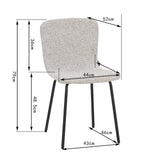 Eetkamerstoel Luca Beige Stof