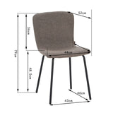 Dining room chair Luca Brown Fabric