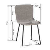 Eetkamerstoel Luca Taupe Stof