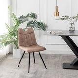 Leon Microfiber Taupe Dining Chair