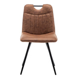 Leon Microfiber Cognac Dining Chair