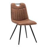 Leon Microfiber Cognac Dining Chair