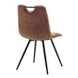Leon Microfiber Cognac Dining Chair