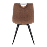 Leon Microfiber Cognac Dining Chair