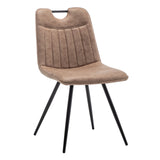 Leon Microfiber Taupe Dining Chair