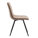 Leon Microfiber Taupe Dining Chair