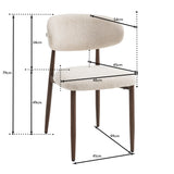 Eetkamerstoel Celia Beige Walnoot