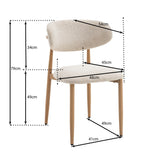 Eetkamerstoel Celia Beige Naturel