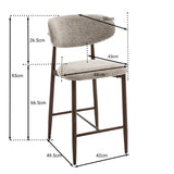 Bar stool Celia Brown Walnut 