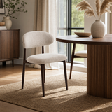 Eetkamerstoel Celia Beige Walnoot Santi