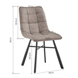 Eetkamerstoel Dexx Microvezel Taupe