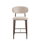 Bar stool Celia Beige Walnut 
