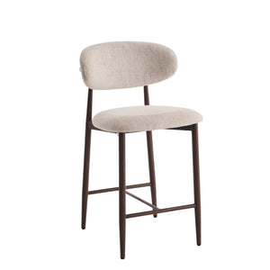 Bar stool Celia Beige Walnut 