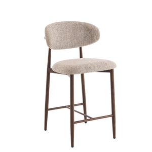 Bar stool Celia Beige Walnut 