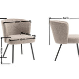 Armchair Cindy Boucle Beige