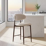 Barstoel Celia Beige Walnoot Santi