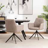 Milou Swivel Dining Chair with Taupe Armrest