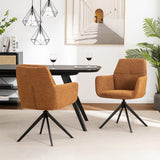 Milou Swivel Dining Chair with Armrest in Ochre Yellow