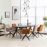 Milou Swivel Dining Chair with Taupe Armrest