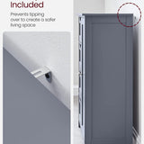 Furnihaus - Kast met 4 lades en deur - MDF - Grijs