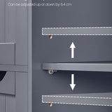 Furnihaus - Kast met 4 lades en deur - MDF - Grijs