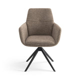 Milou Swivel Dining Chair with Taupe Armrest