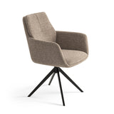 Milou Swivel Dining Chair with Taupe Armrest