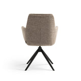 Milou Swivel Dining Chair with Taupe Armrest