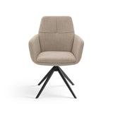 Milou Swivel Dining Chair with Beige Armrest