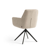Milou Swivel Dining Chair with Beige Armrest