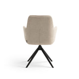 Milou Swivel Dining Chair with Beige Armrest