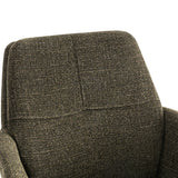 Milou Swivel Dining Chair with Green Armrest