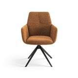 Milou Swivel Dining Chair with Armrest in Ochre Yellow