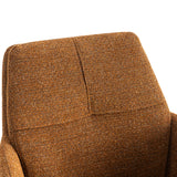 Milou Swivel Dining Chair with Armrest in Ochre Yellow