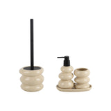 Keramische badset Beige 4 stuks
