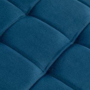 Eetkamerstoelen Set van 6 Flexa - Blauw - Metaalpoot - Fluweel