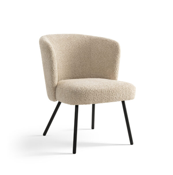 Fauteuil Cindy Boucle Beige Stof