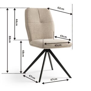 Emma Cream chair size