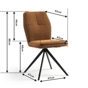 Emma Mustard chair size