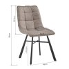 Eetkamerstoel Dexx - Taupe - Microvezel - Set van 2 - Afbeelding 7