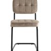 Eetkamerstoelen Set van 4 Flexa - Beige - Metaalpoot - Velvet - Afbeelding 2