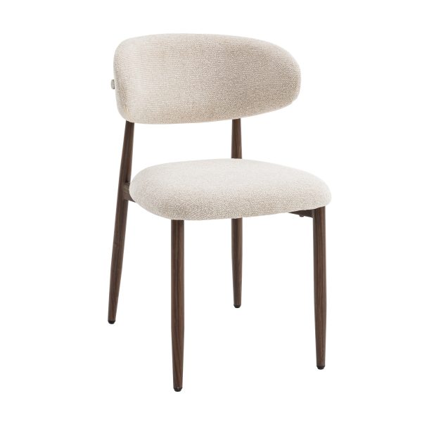 Eetkamerstoel Celia Beige Walnoot