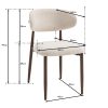 Eetkamerstoel Celia Beige Walnoot - Afbeelding 6