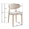 Eetkamerstoel Celia Beige Naturel - Afbeelding 6