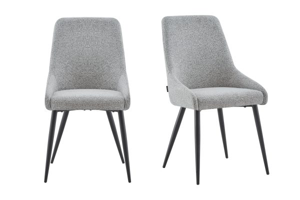 Eetkamerstoelen set van 2 - Oscar - Taupe - Stof