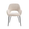 Eetkamerstoel met armleuning Levi Beige Stof - Afbeelding 2
