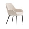 Eetkamerstoel met armleuning Levi Beige Stof - Afbeelding 3